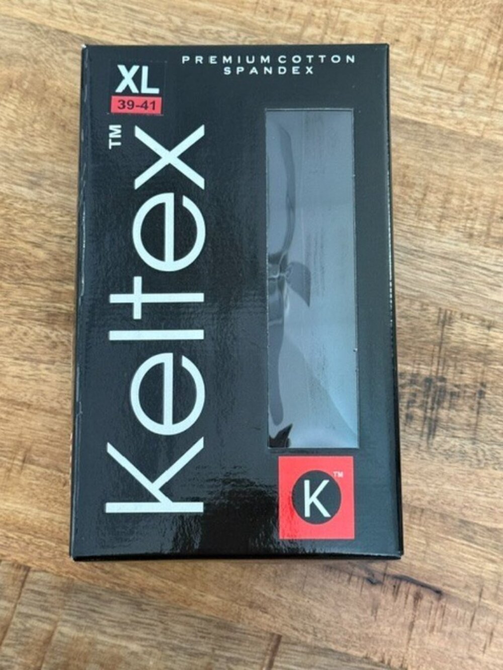 Keltex Premium Cotton Spandex Mens Boxer Briefs 4 Pack Black XL Sealed Box